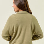 Textured Lightweight Zip Up Sweatshirt - 3 Colors! - The Nines