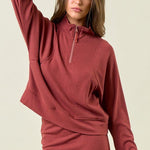 Textured Lightweight Zip Up Sweatshirt - 3 Colors! - The Nines