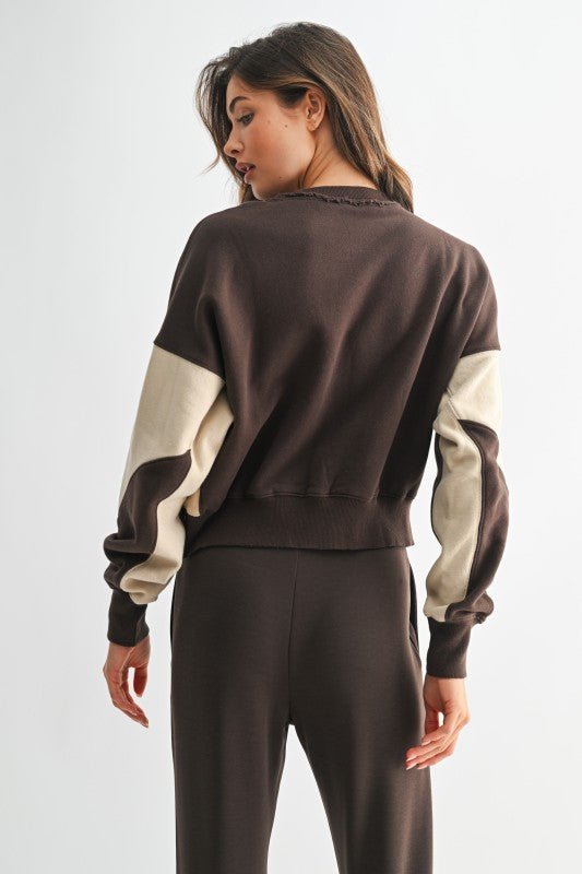 Mono B Vintage Vibes Espresso Sweatshirt - The Nines
