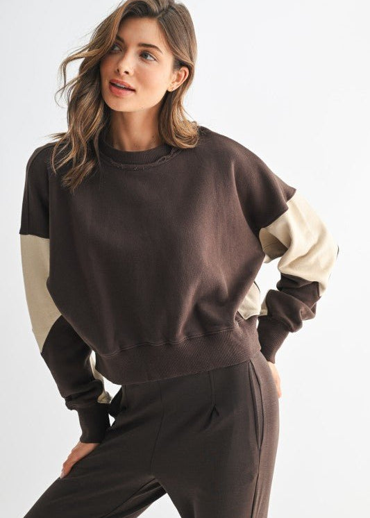 Mono B Vintage Vibes Espresso Sweatshirt - The Nines