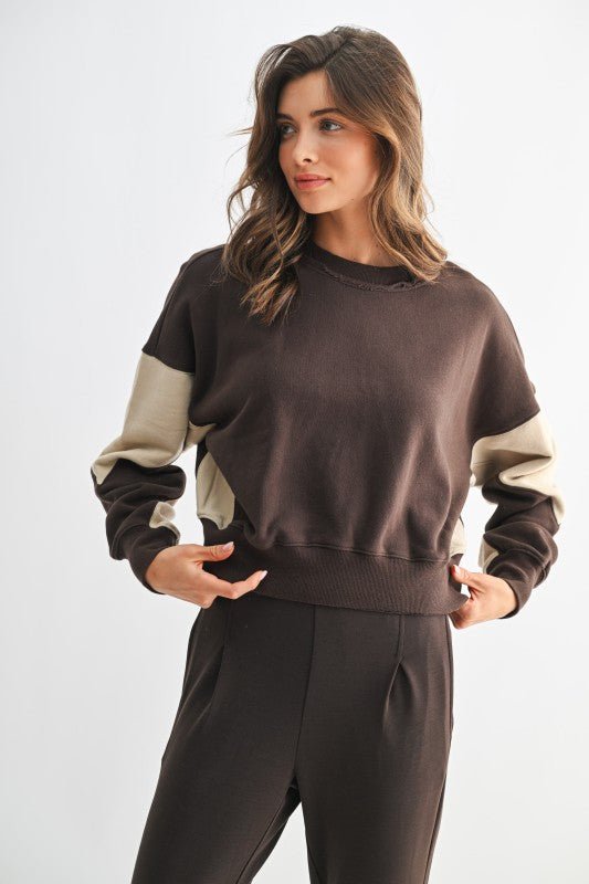 Mono B Vintage Vibes Espresso Sweatshirt - The Nines