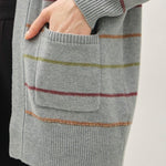 Gray Multicolor Cardigan - The Nines