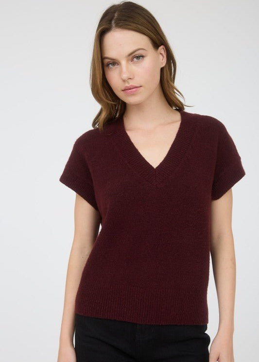 Vera V - Neck Short Sleeve Sweaters - 4 Colors! - The Nines