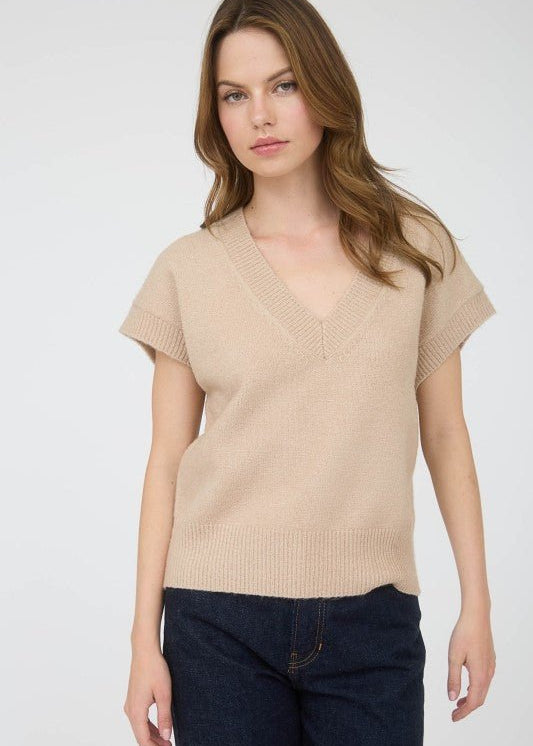Vera V - Neck Short Sleeve Sweaters - 4 Colors! - The Nines