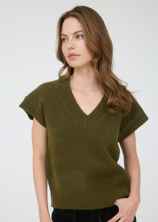 Vera V - Neck Short Sleeve Sweaters - 4 Colors! - The Nines