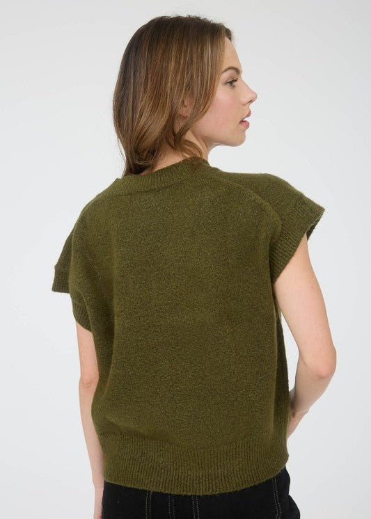 Vera V - Neck Short Sleeve Sweaters - 4 Colors! - The Nines
