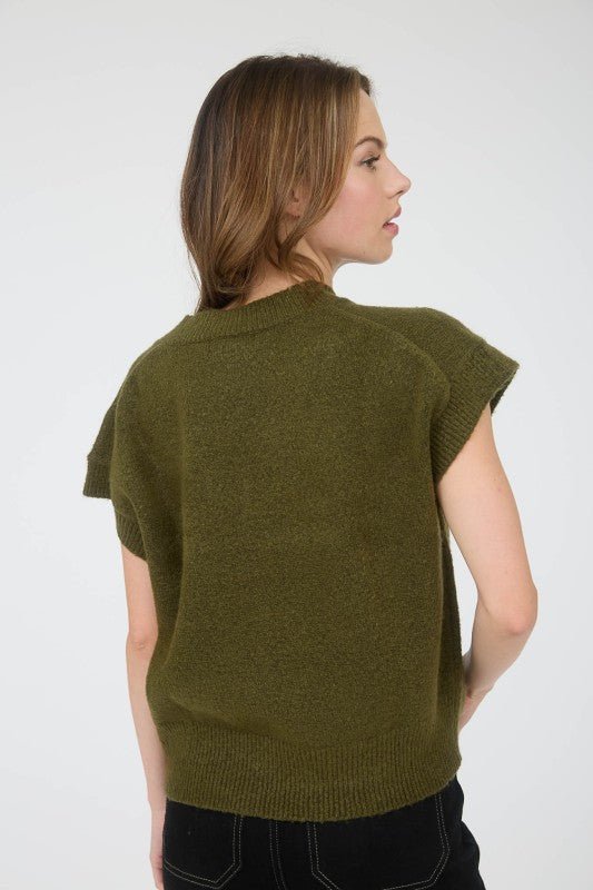 Vera V - Neck Short Sleeve Sweaters - 4 Colors! - The Nines