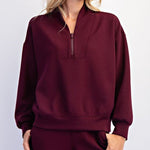 Luxe Scuba Half Zip Pullovers - 7 Colors! - The Nines