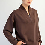 Luxe Scuba Half Zip Pullovers - 7 Colors! - The Nines