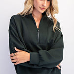 Luxe Scuba Half Zip Pullovers - 7 Colors! - The Nines