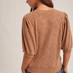 Jacquard Sweatshirt Top - 2 colors! - The Nines