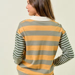 Harlow Striped French Terry Shirt - The Nines