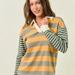 Harlow Striped French Terry Shirt - The Nines