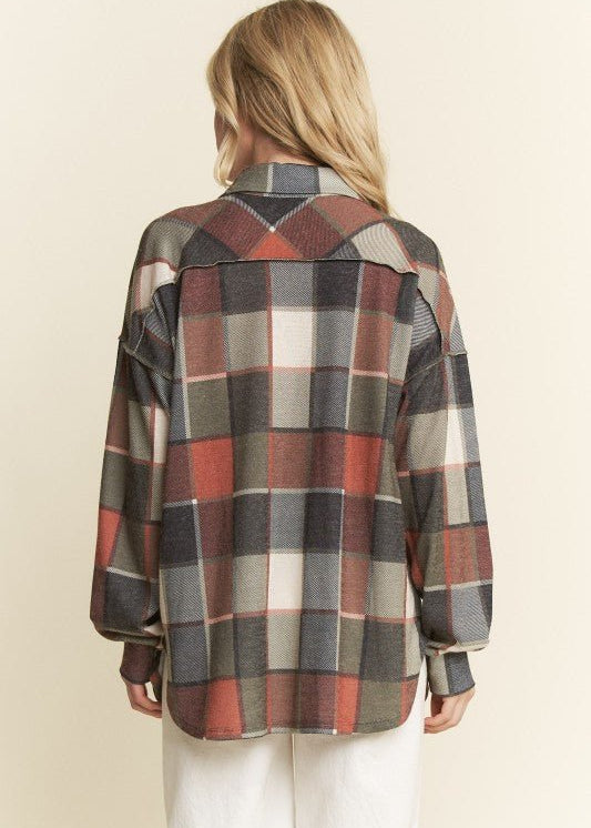 Multicolor Plaid Shacket Top - FINAL SALE! - The Nines