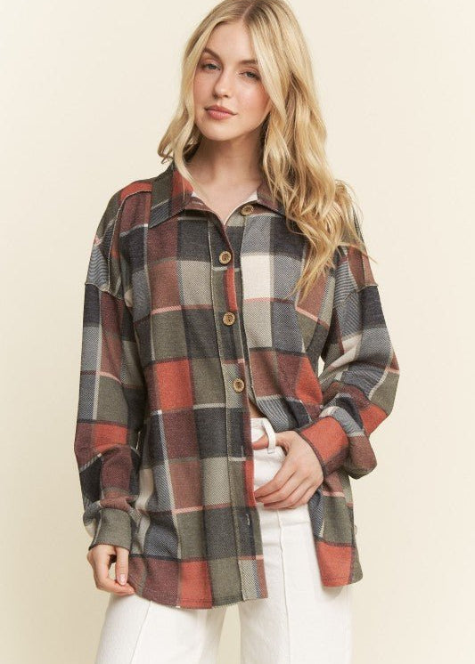 Multicolor Plaid Shacket Top - FINAL SALE! - The Nines