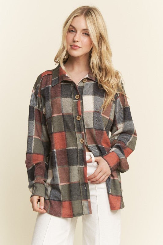Multicolor Plaid Shacket Top - FINAL SALE! - The Nines