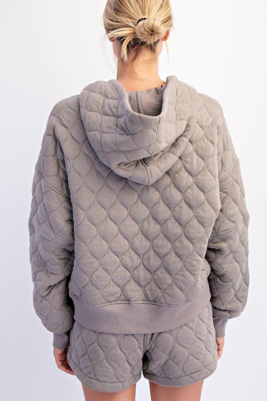 Rae Mode Quilted Hoodie Jacket - 4 Colors! - The Nines