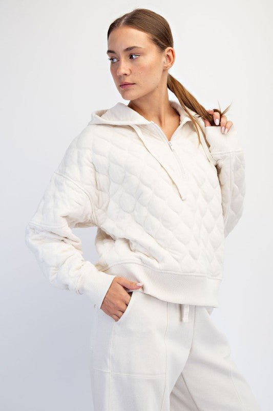 Rae Mode Quilted Hoodie Jacket - 4 Colors! - The Nines