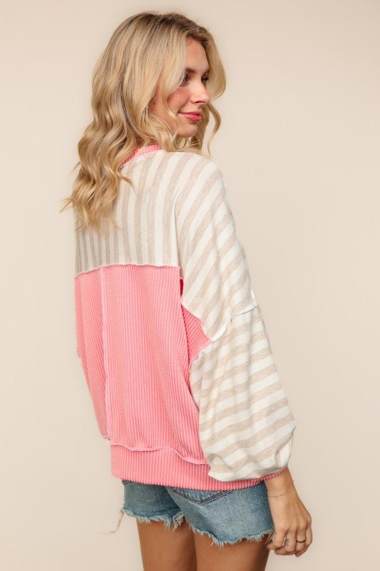 Relaxed Fit Striped Pullovers - 2 Colors! - The Nines