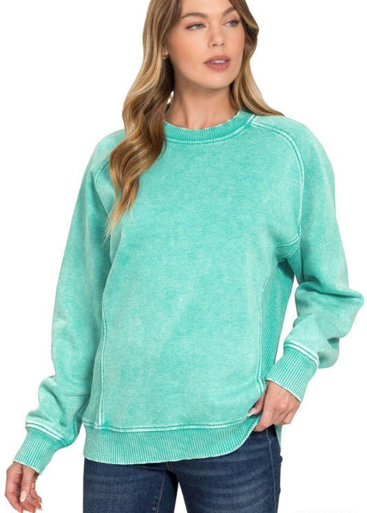 Acid Washed Fleece Sweatshirts - 3 Colors! - The Nines