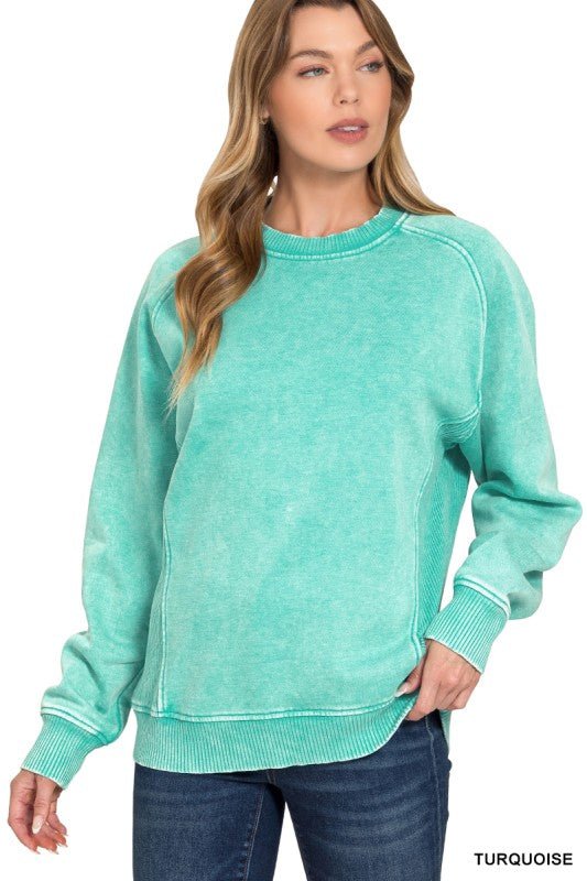 Acid Washed Fleece Sweatshirts - 3 Colors! - The Nines