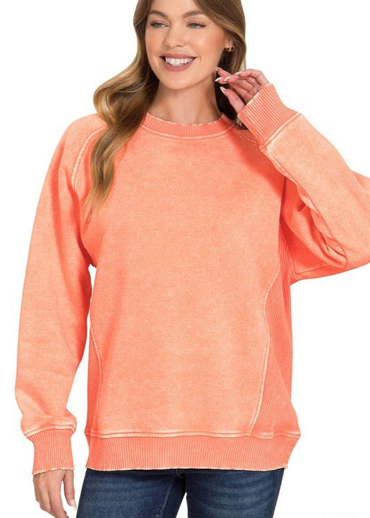 Acid Washed Fleece Sweatshirts - 3 Colors! - The Nines