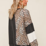 Ribbed & Cable Knit Animal Print Top - 2 Colors! - The Nines
