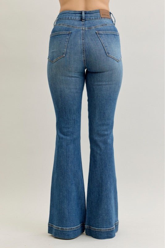 Judy Blue Double Button Flare Jean - The Nines