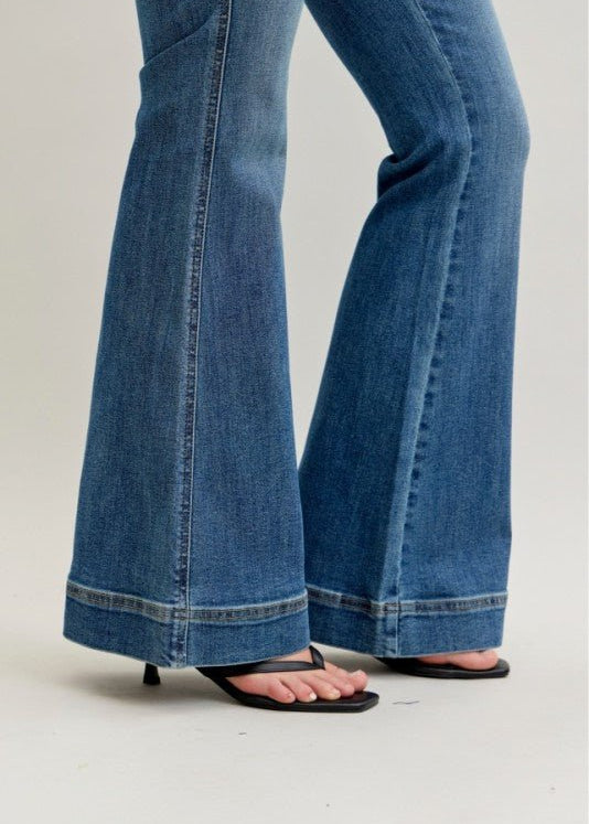 Judy Blue Double Button Flare Jean - The Nines