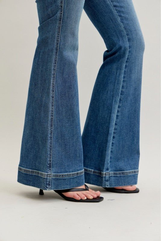 Judy Blue Double Button Flare Jean - The Nines