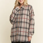 Red & Black Plaid Lightweight Shacket - The Nines