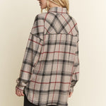 Red & Black Plaid Lightweight Shacket - The Nines