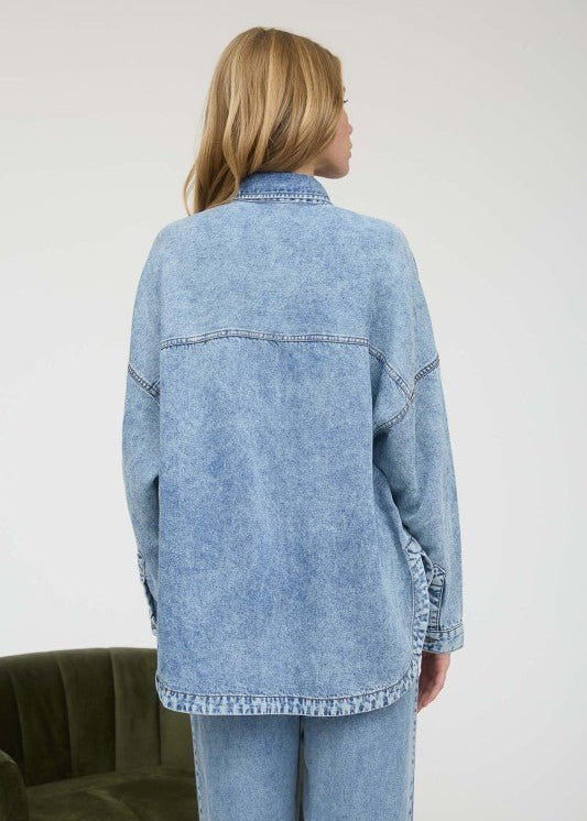 Washed Chambray Lightweight Button Down Shirt - The Nines