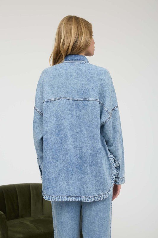 Washed Chambray Lightweight Button Down Shirt - The Nines