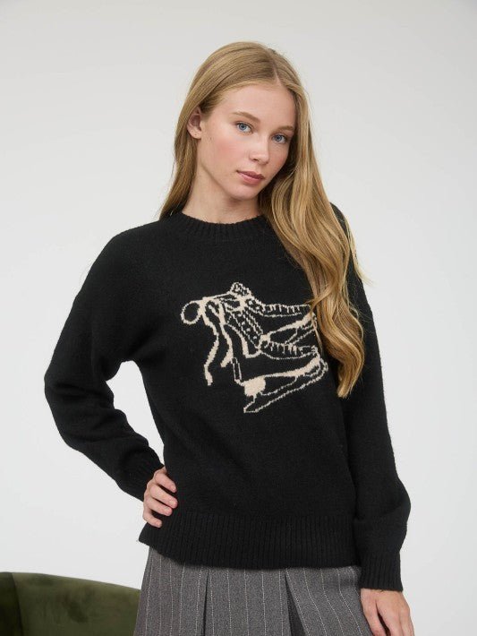 Ice Skate Sweater - 2 Colors! - The Nines