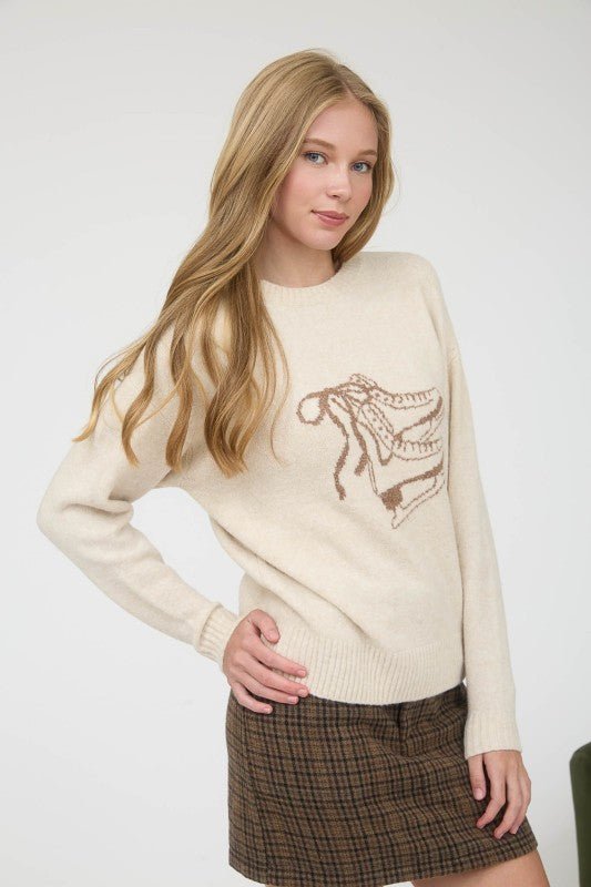 Ice Skate Sweater - 2 Colors! - The Nines
