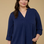 Split Neck Solid Top - 2 Colors! - The Nines