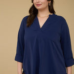 Split Neck Solid Top - 2 Colors! - The Nines