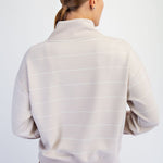 Striped Modal Scuba Zip Pullover - 2 Colors! - The Nines