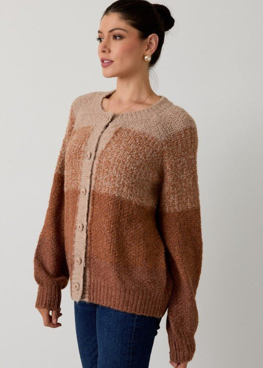Camel Gradient Cardigan - The Nines