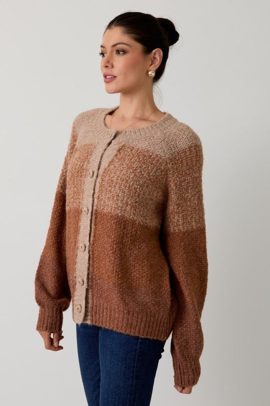 Camel Gradient Cardigan - The Nines