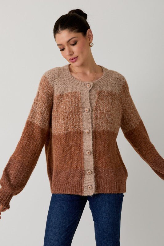 Camel Gradient Cardigan - The Nines