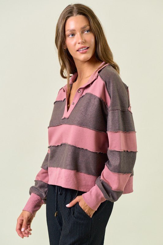 Dusty Rose French Terry Top - The Nines