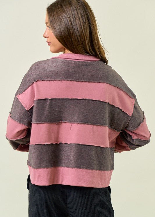 Dusty Rose French Terry Top - The Nines
