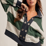 Forest & Navy Cropped Pullover - The Nines