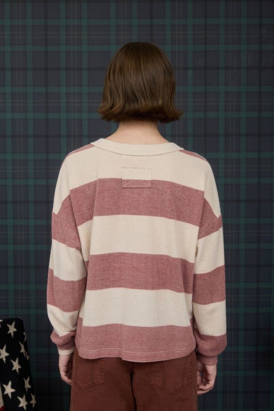 Soft Burgundy Brushed Long Sleeve - The Nines