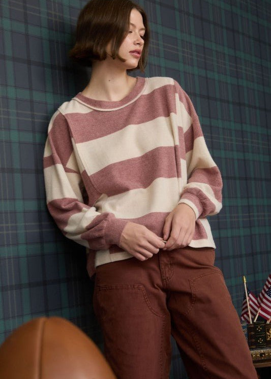 Soft Burgundy Brushed Long Sleeve - The Nines