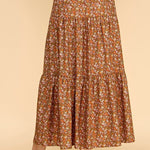 Tiered Elastic Waist Midi Skirts - 2 Colors! - The Nines