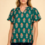 Everly Floral Puff Sleeve Top - 2 Colors! - The Nines