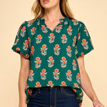 Everly Floral Puff Sleeve Top - 2 Colors! - The Nines